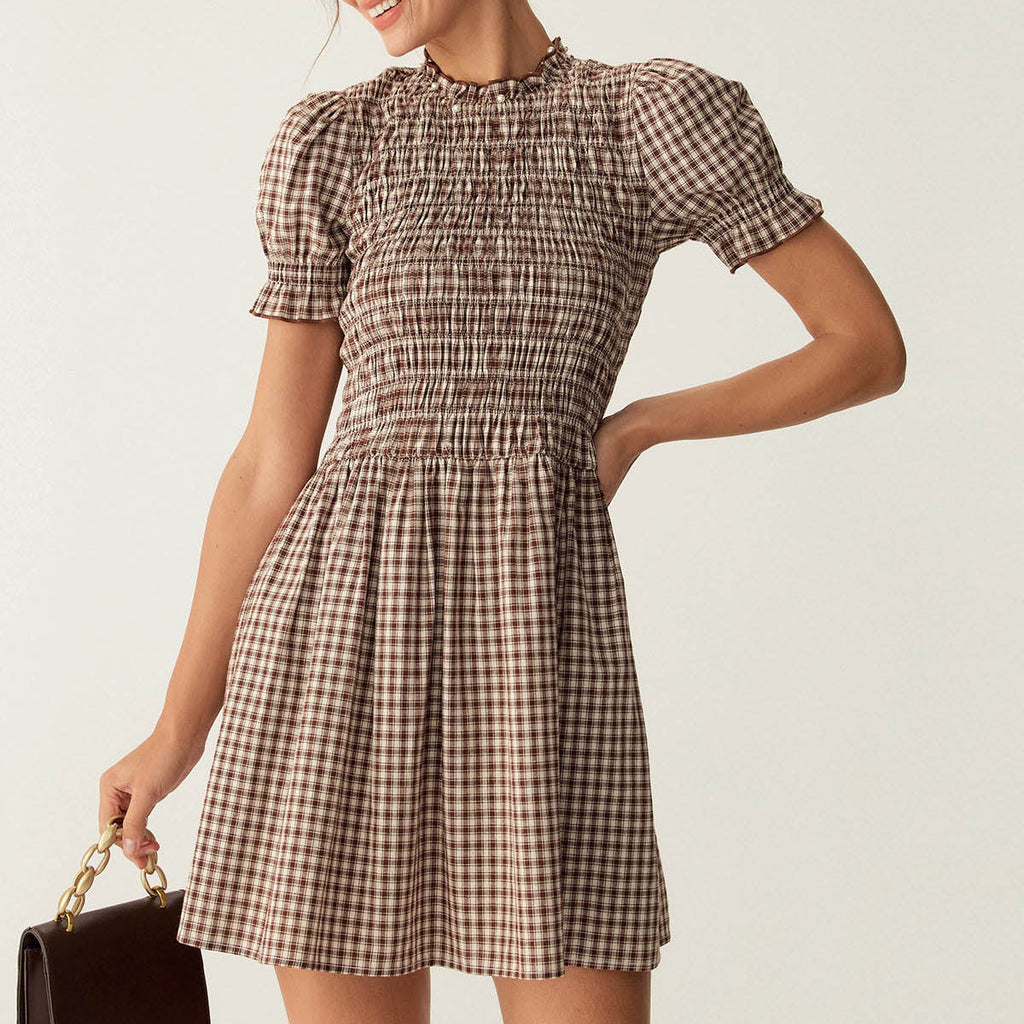 Justė – Vestido corto de cuadros