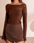 Translucent Brown Boat Tee