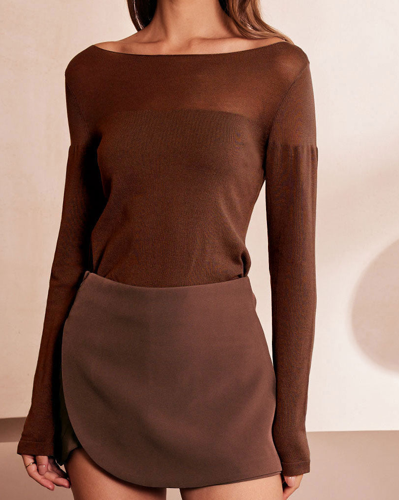 Translucent Brown Boat Tee