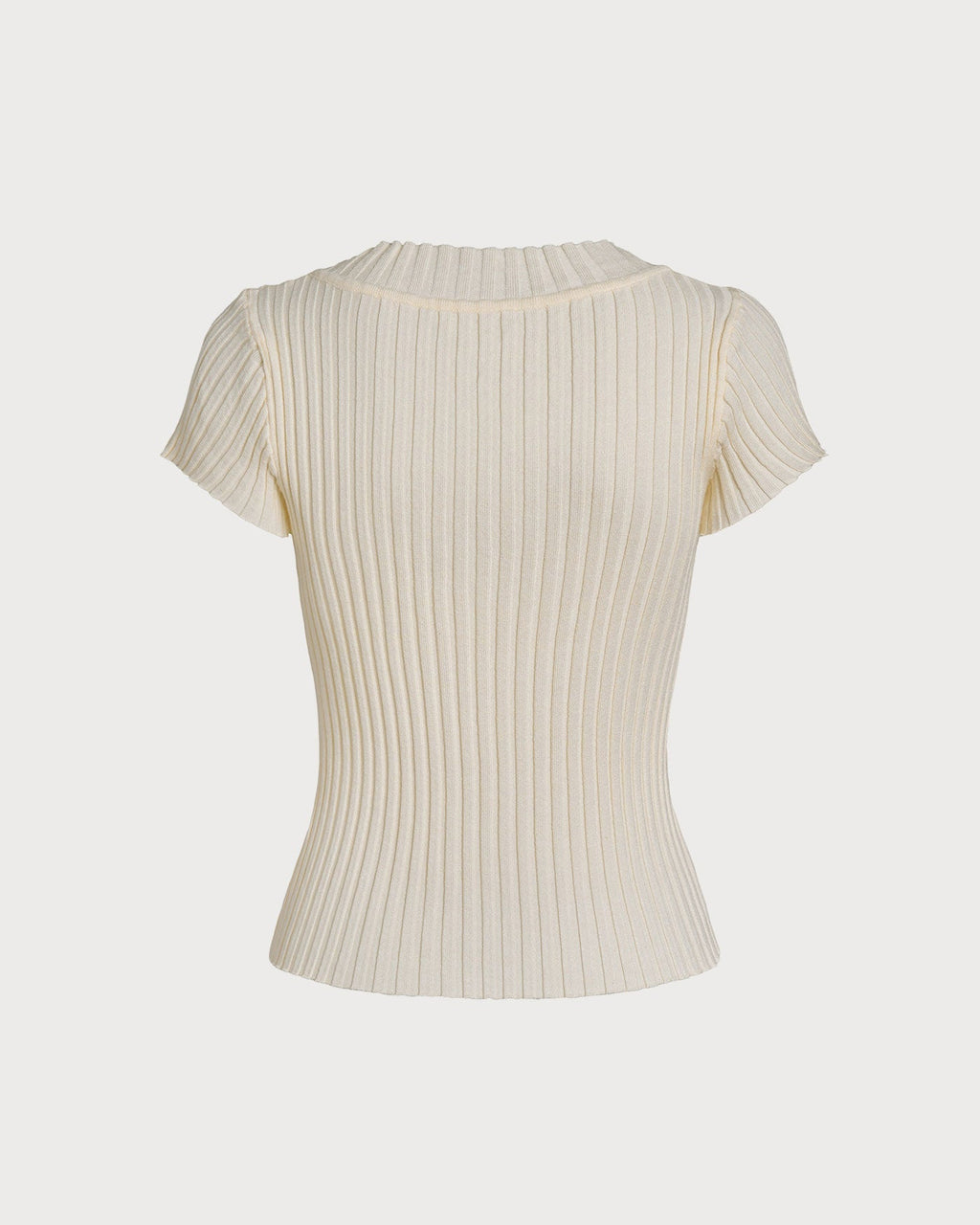 Camisa de V con textura en tono durazno