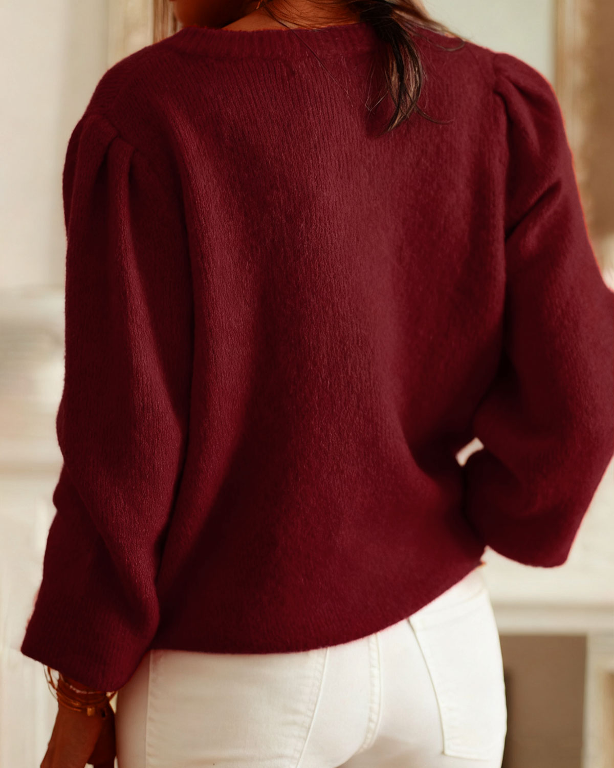Vivienne – Suéter Casual Burdeos