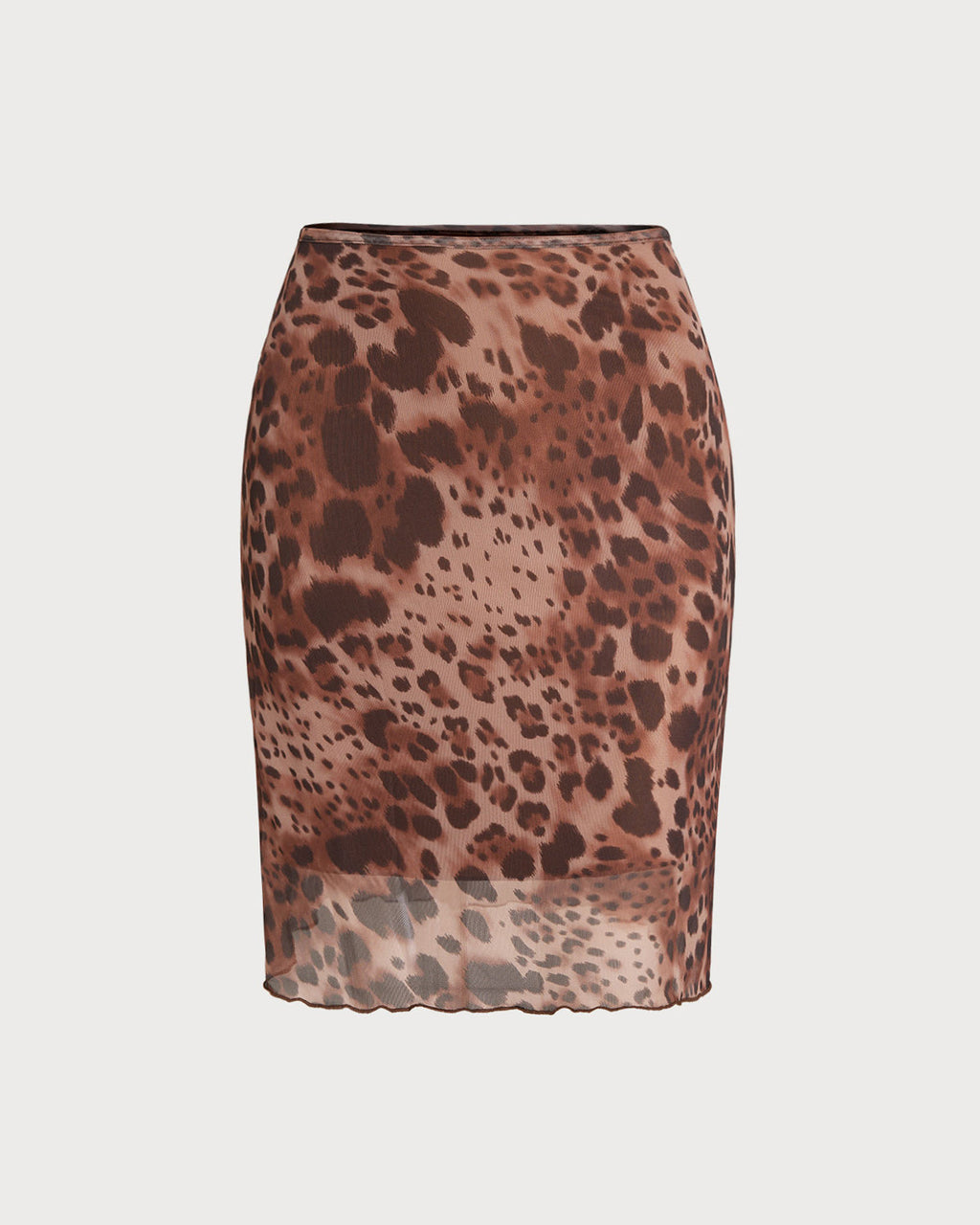 Falda corta elástica con diseño de leopardo