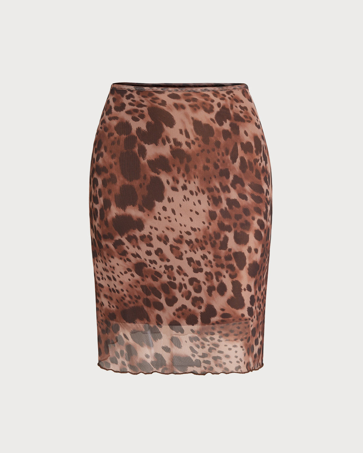 Falda corta elástica con diseño de leopardo