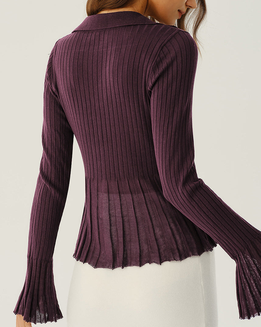 Violeta – Cárdigan de Punto con Botones Elegantes