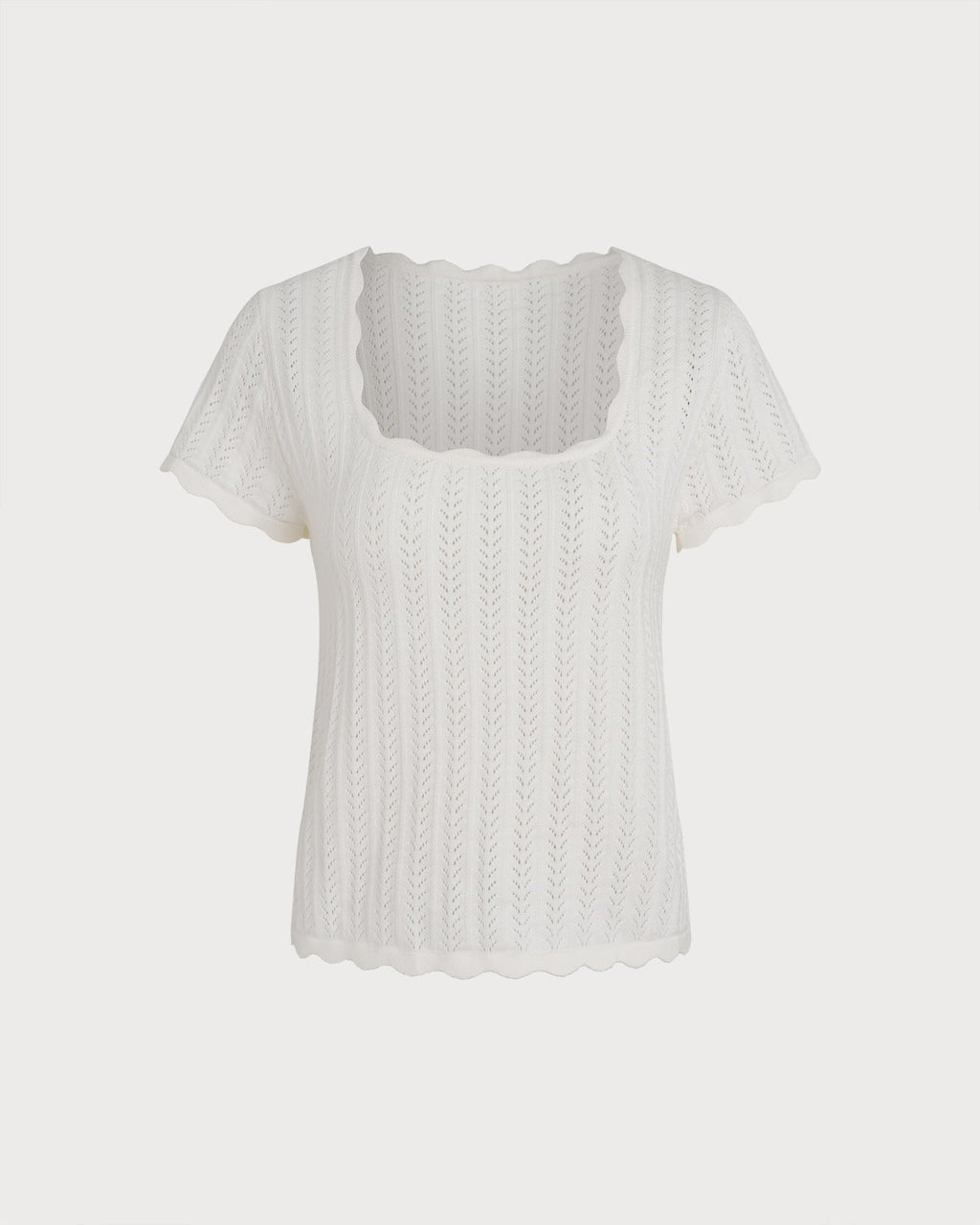 Camiseta con textura y escote cuadrado