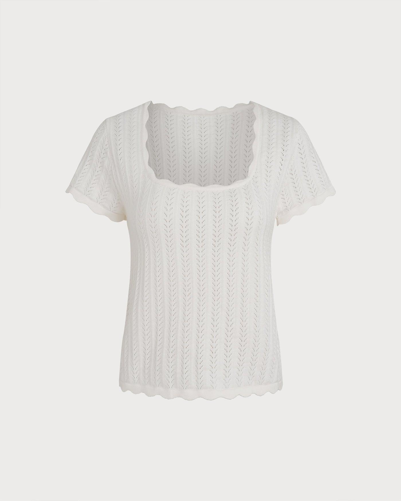 Camiseta con textura y escote cuadrado