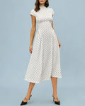 Vestido Largo con Lunares - Pez Blanco