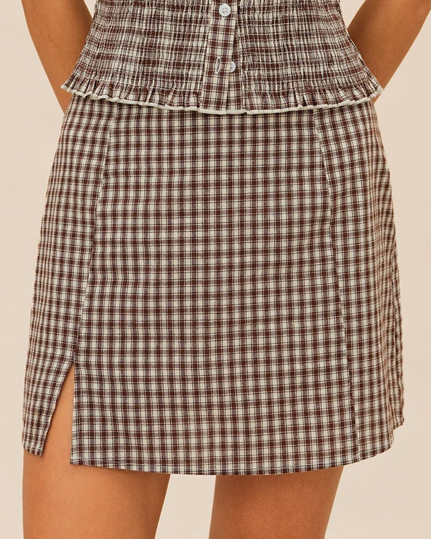 Alira – Mini falda de cuadros para la temporada de otoño