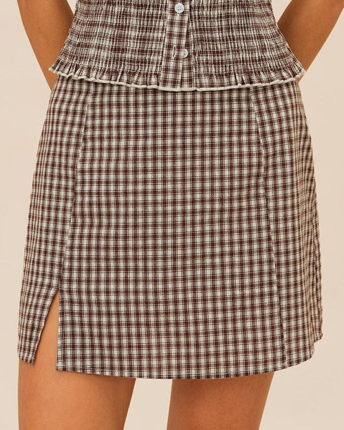 Alira – Mini falda de cuadros para la temporada de otoño