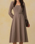 Kamila – Clásico Vestido Elegante de Cuadros