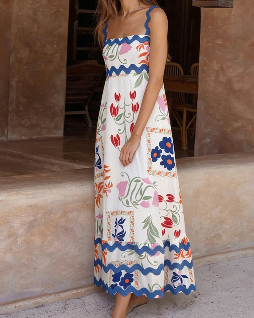 Austėja – Vestido Bohemio con Estampado