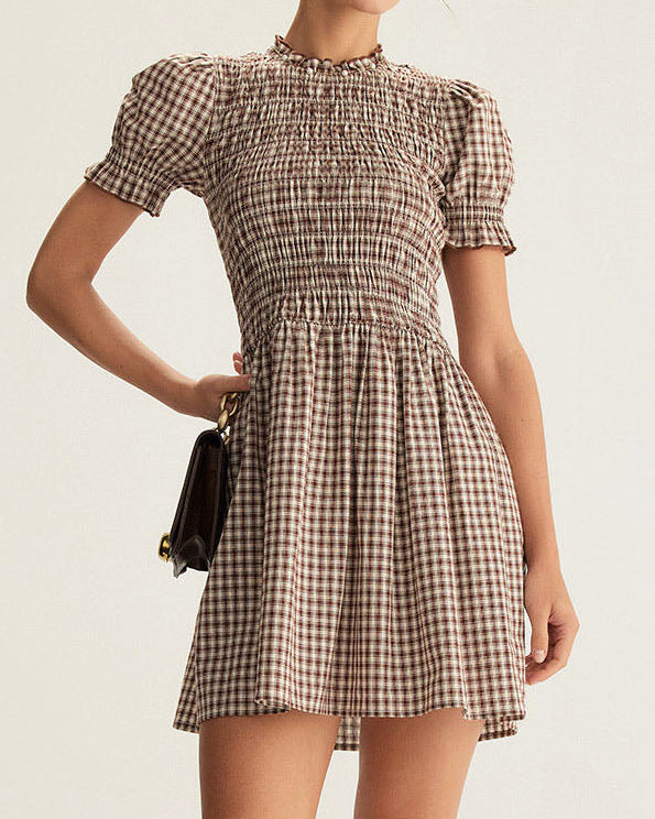 Justė – Vestido corto de cuadros