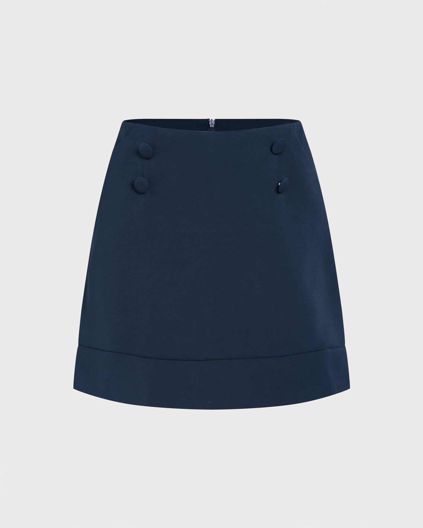 Niva – Falda corta azul marino con bolsillos