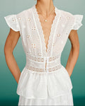Blusa con escote en V