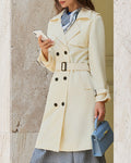 Beige Trench Coat with Belt